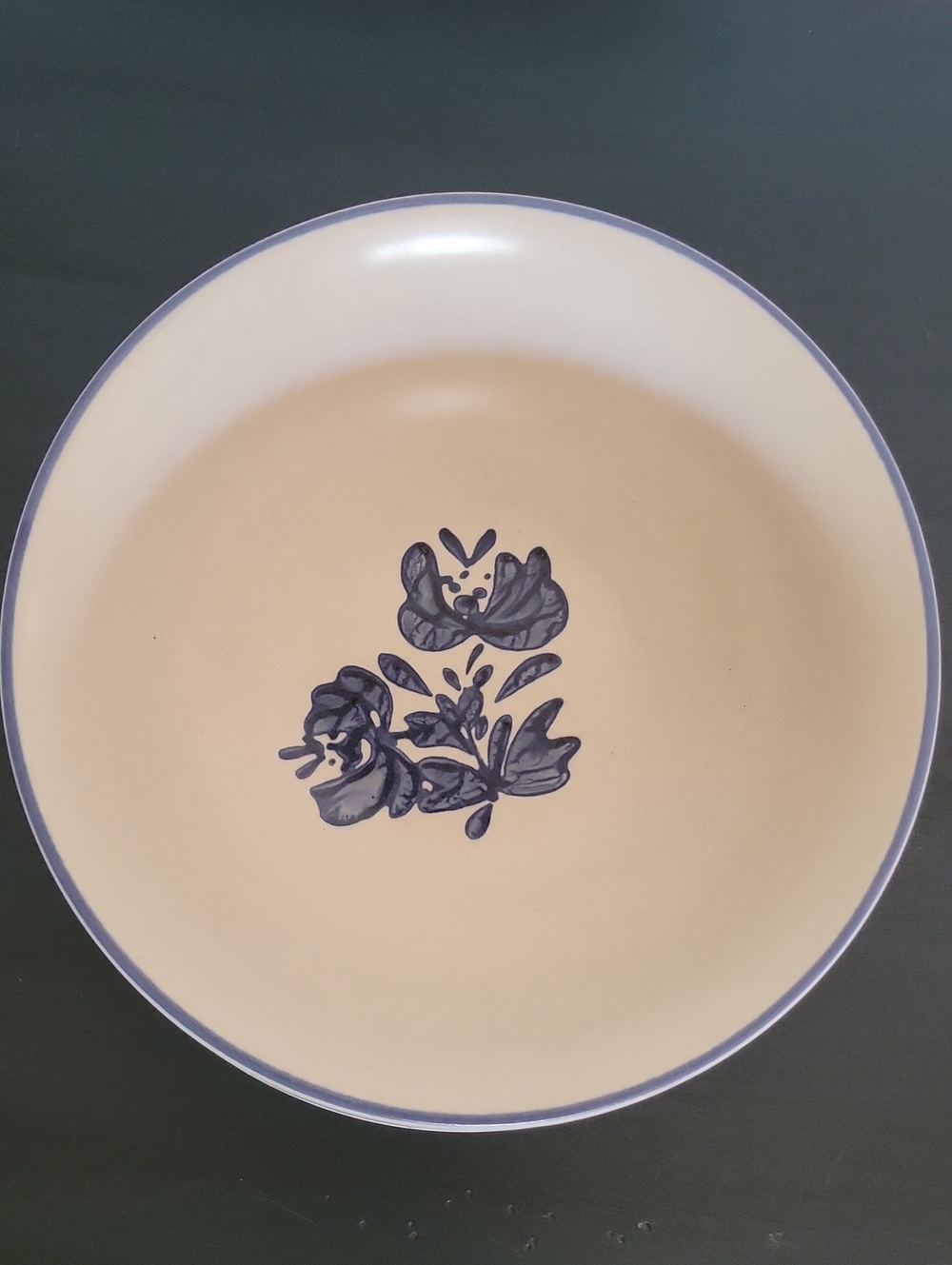 Vintage Pfaltzgraff Yorktowne Cream Blue Floral Ceramic Soup Cereal Bowls (2)